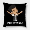 Big Mouth Party Wolf Throw Pillow Official Big Mouth Merch