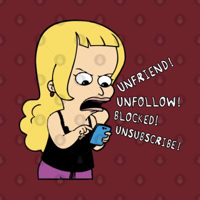 Unfriend Unfollow Blocked Unsubscribe Phone Case Official Big Mouth Merch