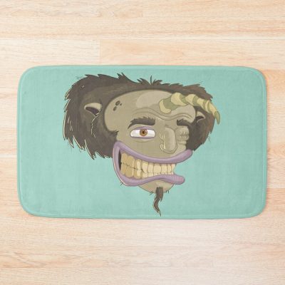 Big Mouth Rick Hormone Monster Detailed Portrait Bath Mat Official Big Mouth Merch