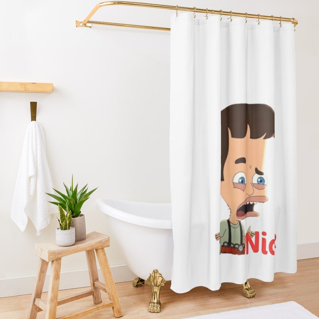 Big Mouth Nick (Fan Art) Shower Curtain Official Big Mouth Merch