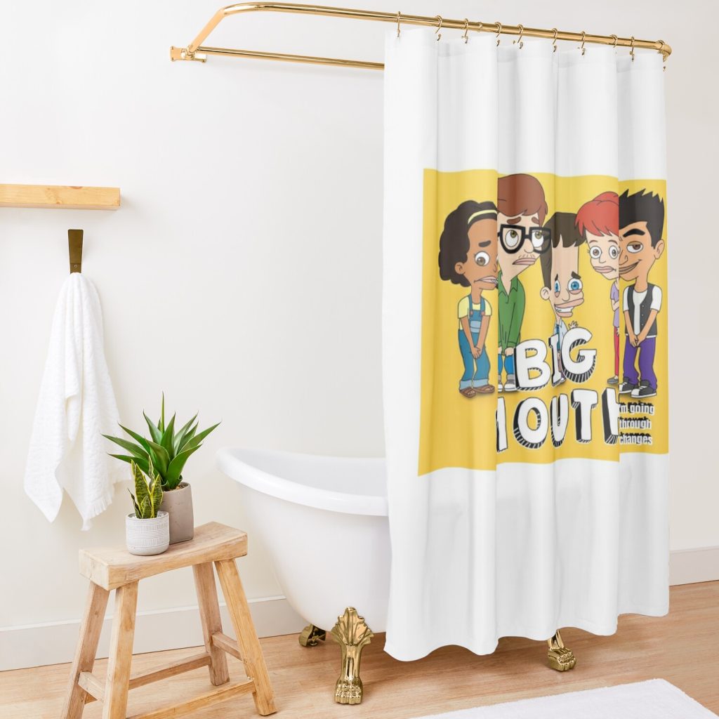 Big Mouth Cast (Fan Art) Shower Curtain Official Big Mouth Merch