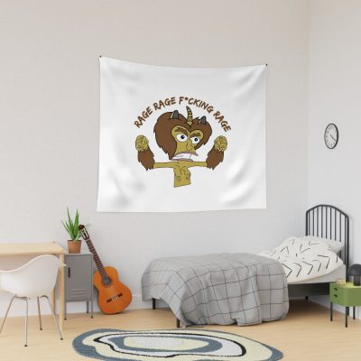 Rage Rage Fucking Rage Tapestry Official Big Mouth Merch